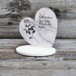 Talpas Szív - Fekete Rózsa - 18cm