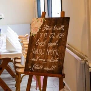 Esküvői ajándék - Esküvői üdvözlő tábla