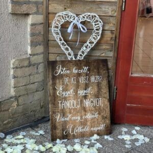 Esküvői ajándék - Esküvői üdvözlő tábla