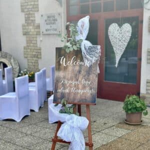 Esküvői ajándék - Esküvői üdvözlő tábla