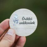 Kegyeleti tölgyfa hatású korong Örökké emlékezünk 6cm