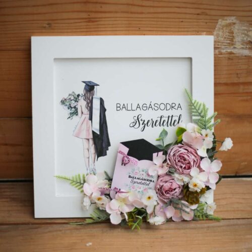 Ballagási ajándék - díszített képkeret