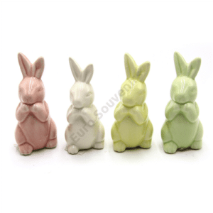 Húsvéti dekoráció: pasztel nyúl figurák