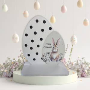 húsvéti dekoráció: talpas húsvéti asztaldísz