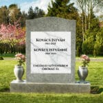 Sírtábla sírfelirat időjárásálló, több méret, Szürke márvány szín