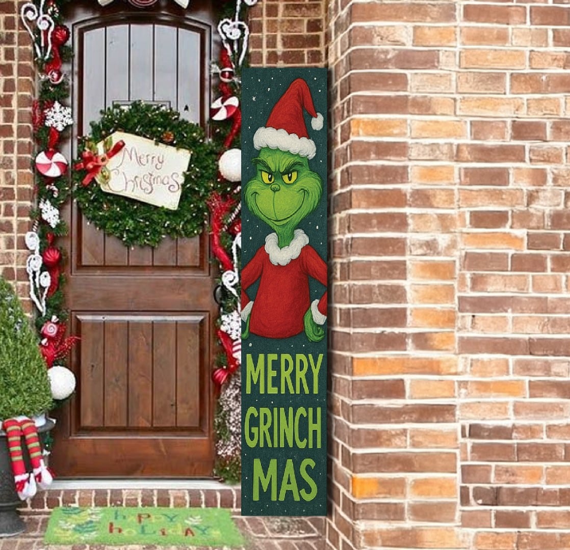 Grincs Boldog Karácsonyt ajtódísz