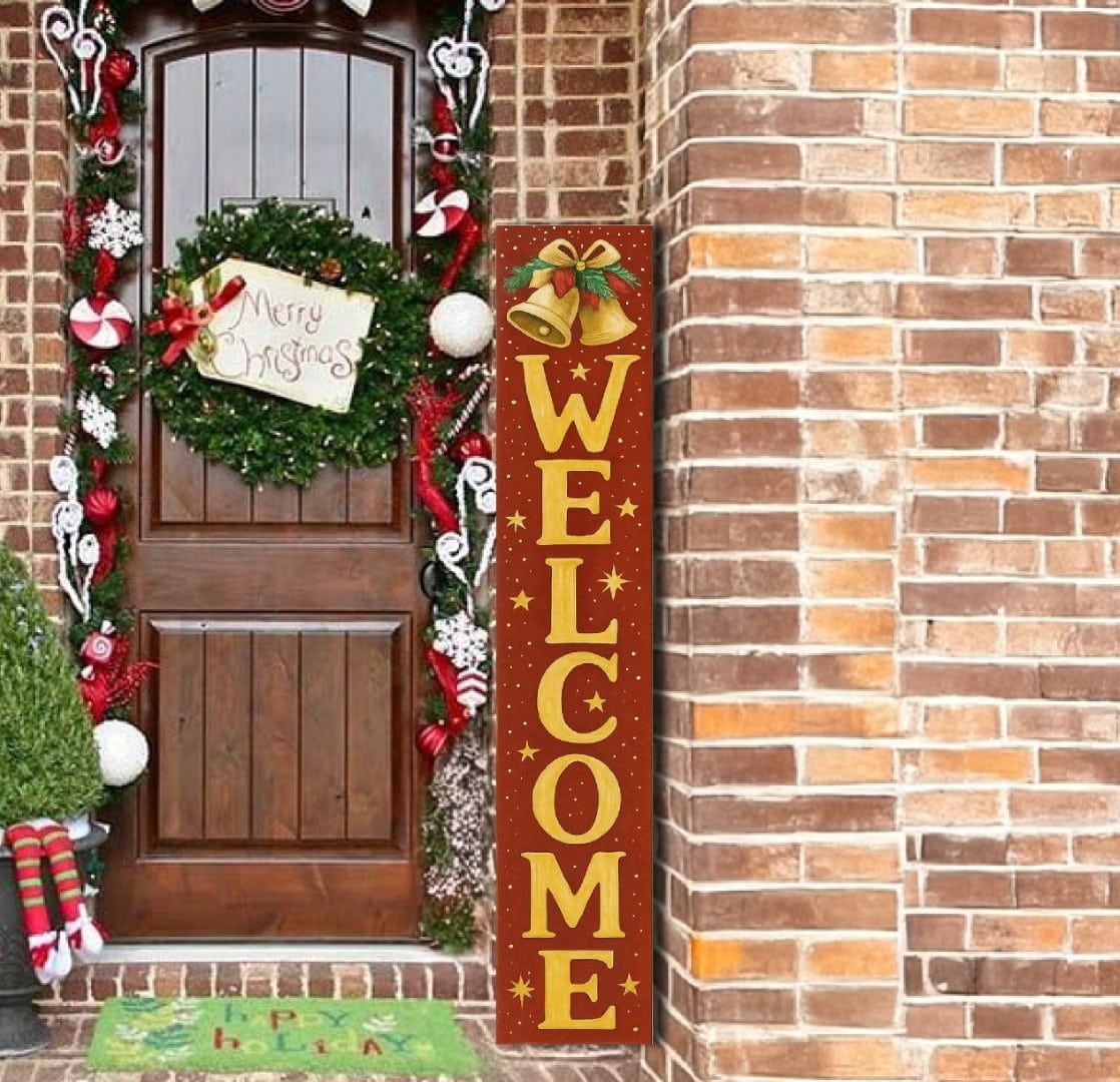 Welcome karácsonyi ajtódísz