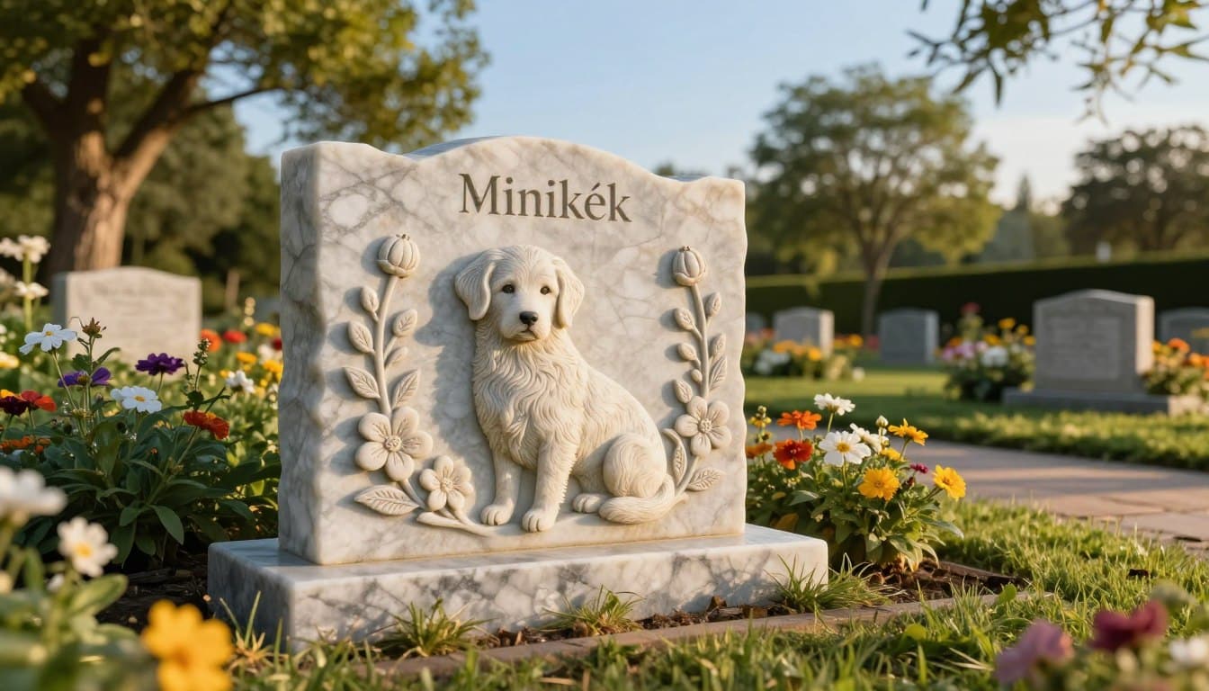egyedi pet sírkő tábla