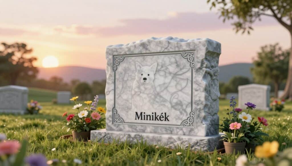 emléktábla elhunyt házi kedvencnek