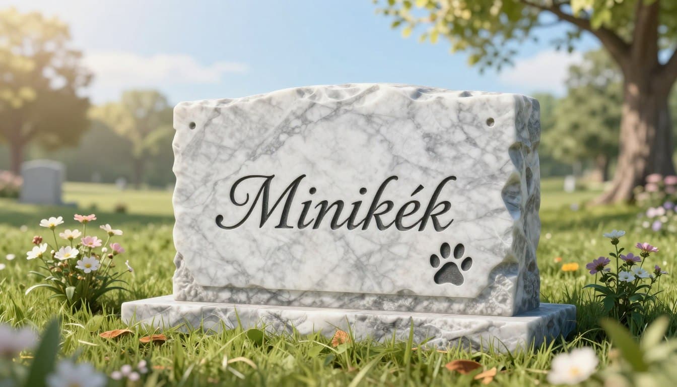 kisállat sírkő tábla megrendelés online