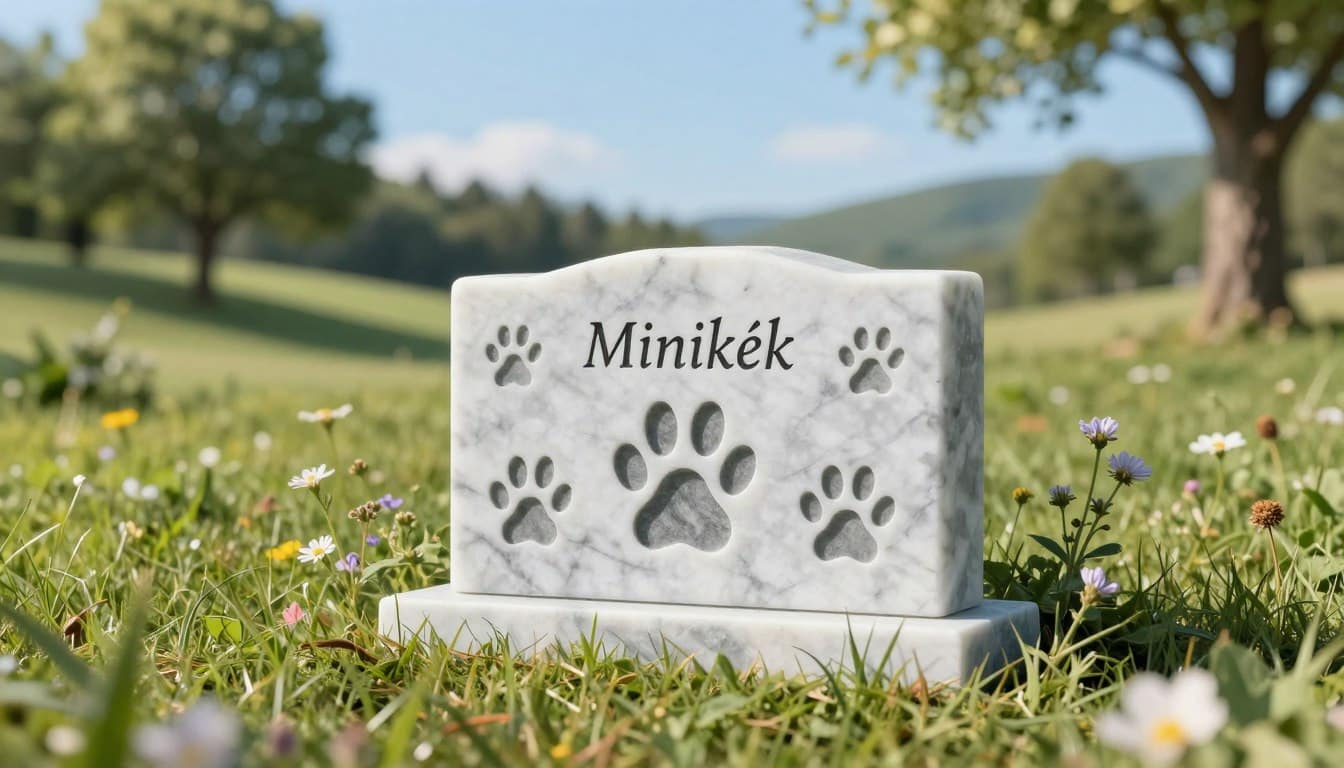 műanyag emléktábla kisállatoknak